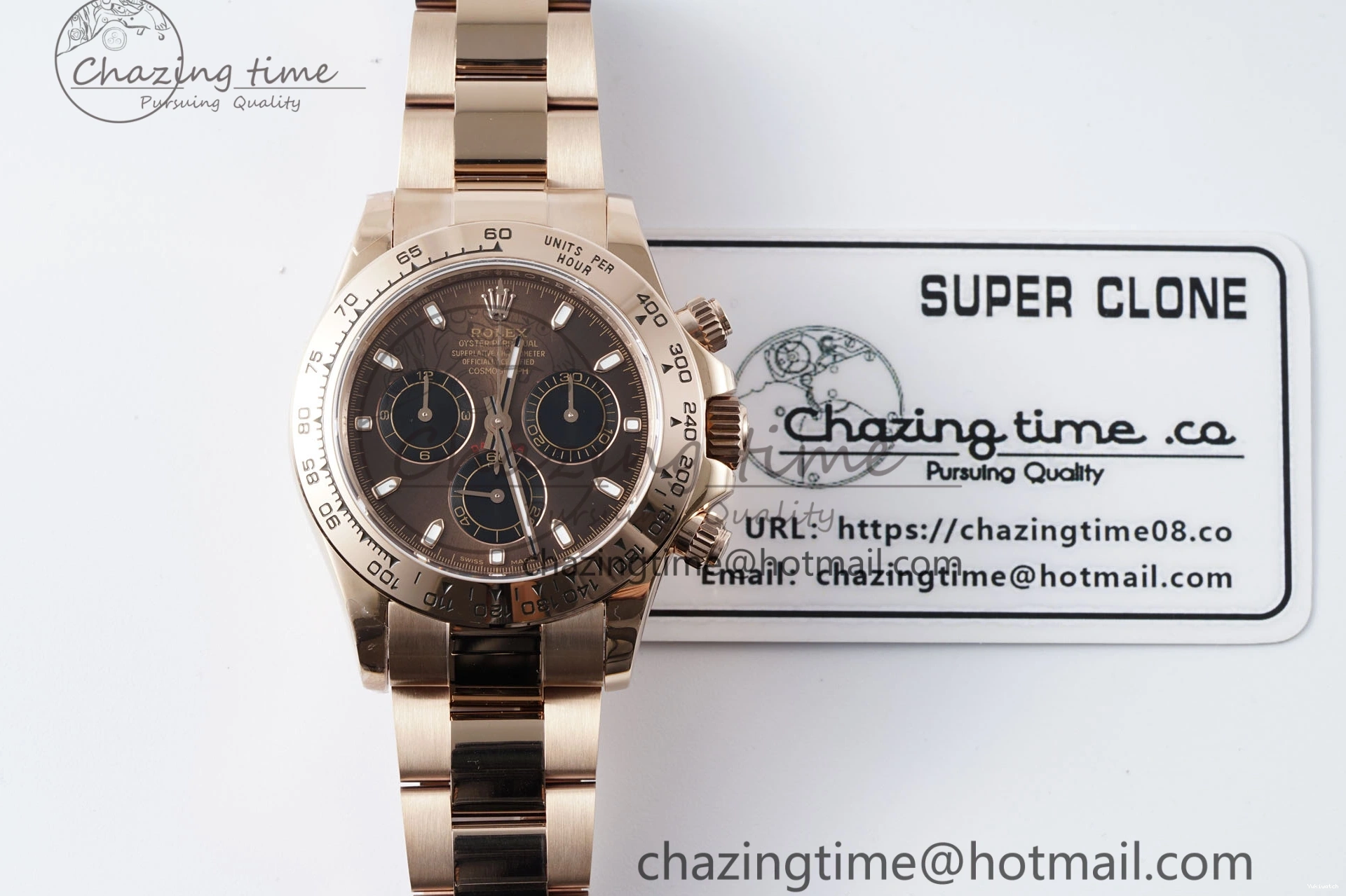 Dial SA4130 Best Edition QF Daytona on 116505 V2 Brown Bracelet RG 1:1 0324